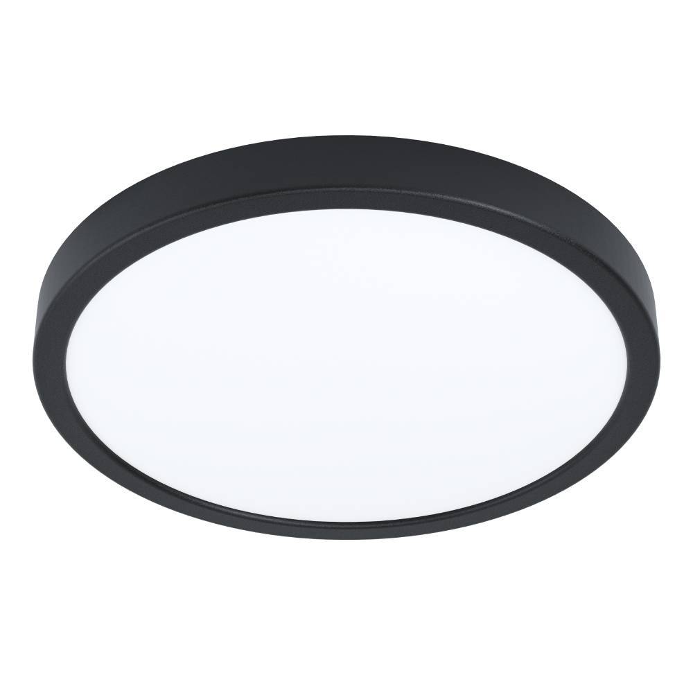 Fueva Ø28 Schwarz badezimmerlampe Von Eglo - Die runde Form und der wei&szlig;e Diffusor verbreiten ein gleichm&auml;&szlig;iges und angenehmes Licht, das sich perfekt f&uuml;r die Beleuchtung kleiner und gro&szlig;er R&auml;ume eignet.