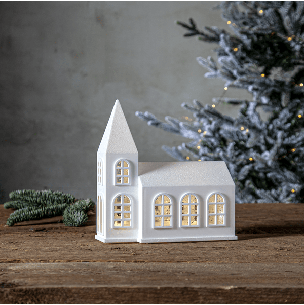 Vinter 20cm Weiß Von Star Trading - Sie funkelt und leuchtet wundersch&ouml;n, wenn das Produkt eingeschaltet wird, mit einem warmwei&szlig;en Licht.