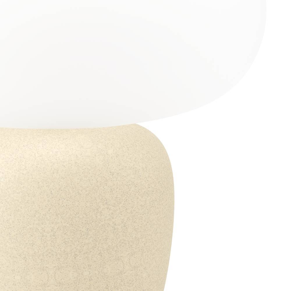 Cahuama 30cm Hellbraun tischlampe Von Eglo - Diese elegante Tischlampe kombiniert einen hellbraunen Keramiksockel mit einem sanft abgerundeten wei&szlig;en Schirm und vermittelt so ein harmonisches und dezentes Gef&uuml;hl.