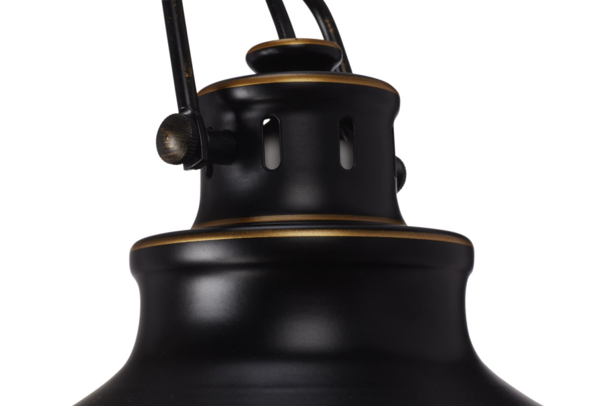New Haven Schwarz stehlampe Von Cottex - Das Design der Lampe kombiniert eine robuste Konstruktion mit einem klassischen Vintage-Stil und eignet sich perfekt f&uuml;r die Gestaltung einer gem&uuml;tlichen Leseecke oder als Allgemeinbeleuchtung im Wohnzimmer.