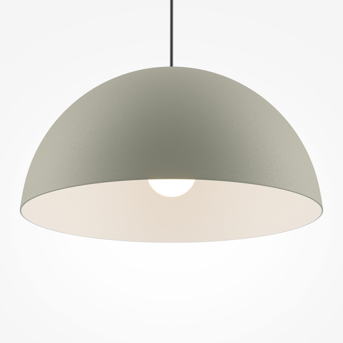 Basic colors Ø35 Grau hängelampe Von Maytoni - Mit ihrem Schirm in Form einer Mondsichel in einem eleganten Neutralton verbreitet sie ein gerichtetes, angenehmes Licht, das eine moderne und harmonische Atmosphäre schafft.