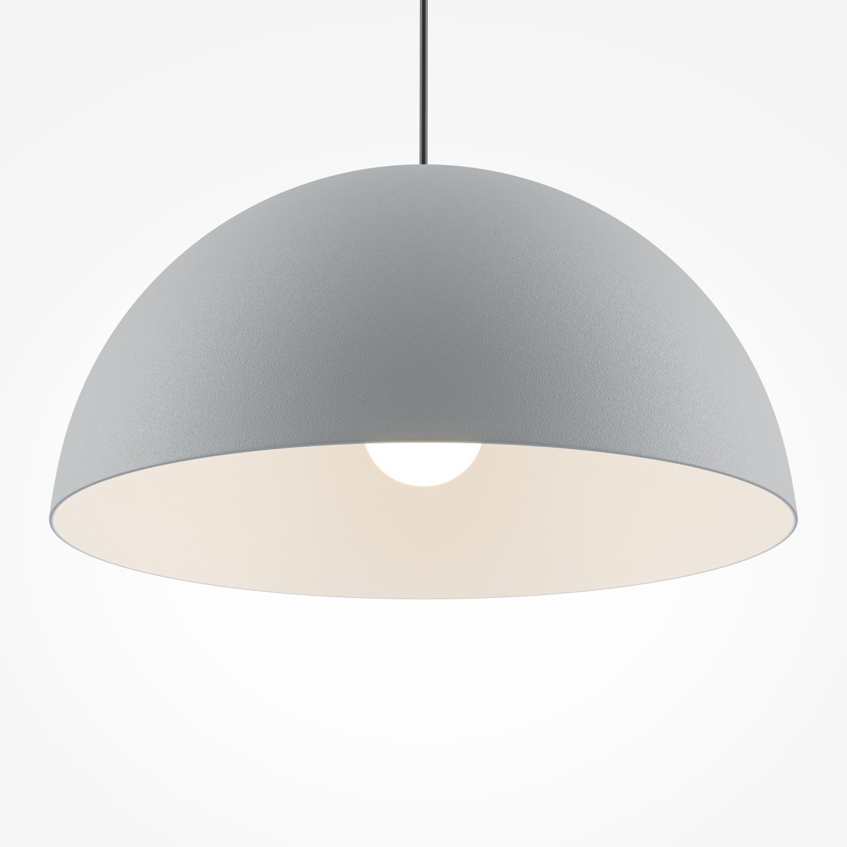 Basic colors Ø35 Grau hängelampe Von Maytoni - Mit ihrem Schirm in Form einer Mondsichel in einem eleganten Neutralton verbreitet sie ein gerichtetes, angenehmes Licht, das eine moderne und harmonische Atmosphäre schafft.
