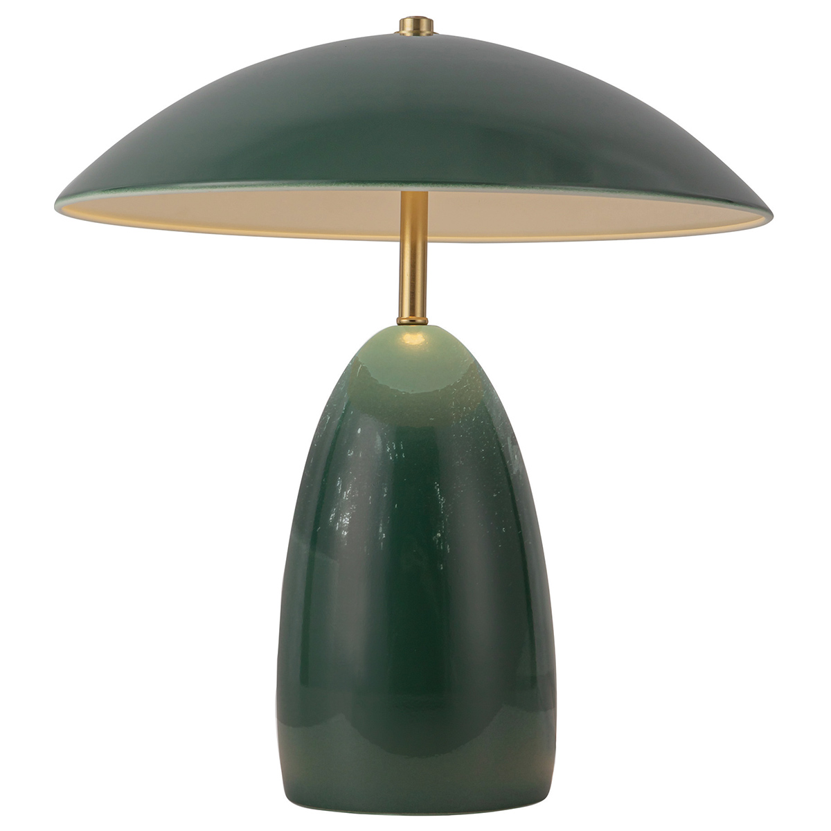 Poppy 35cm Grün tischlampe Von Elstead Lighting - Die Leuchte verf&uuml;gt &uuml;ber eine integrierte 11,5-W-LED mit einem Lichtstrom von 761 Lumen und warmwei&szlig;em Licht (3000 K).