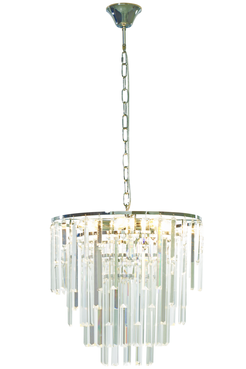 Strati Ø45 Chrom kristall Von Aneta Lighting - Strati ist ein moderner Kristallleuchter mit einem prachtvollen und exklusiven Ausdruck, der die Blicke auf sich zieht.