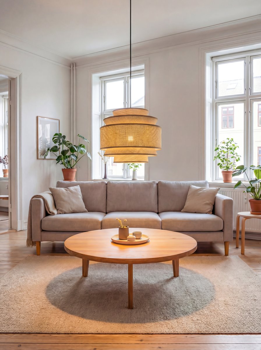 Ambrosia Ø50 Natur hängelampe Von Aneta Lighting - Die unterschiedlichen Formen und Ebenen erzeugen eine wundersch&ouml;ne Silhouette und verleihen Ambrosia einen unverwechselbaren Charakter.