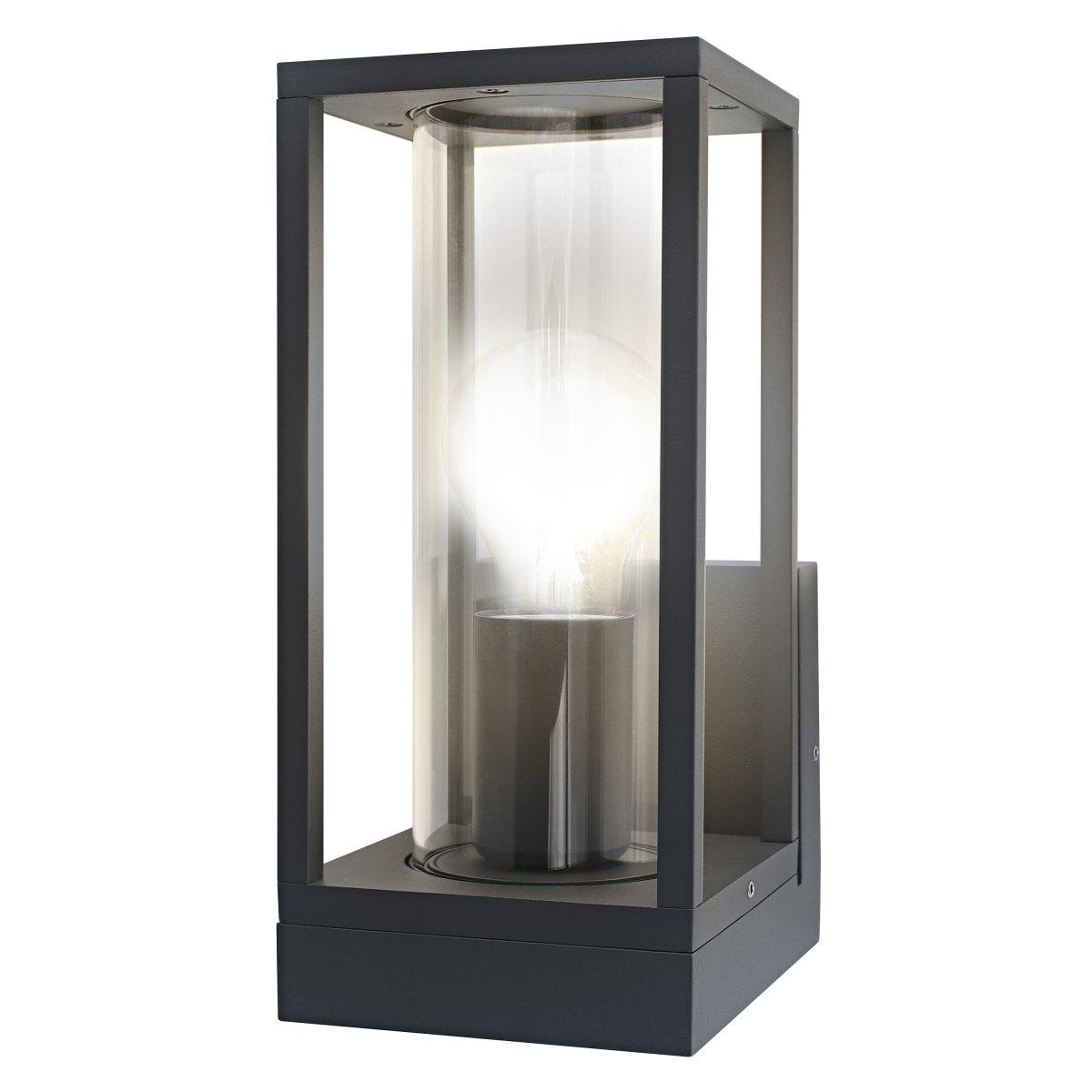 Frame Dunkelgrau außenlampe Von Osram - Diese aus hochwertigem Aluminium und Glas gefertigte Lampe bietet einen sch&ouml;nen Lichtfluss und ist gleichzeitig mit der Schutzart IP44 vor Wetter und Wind gesch&uuml;tzt.