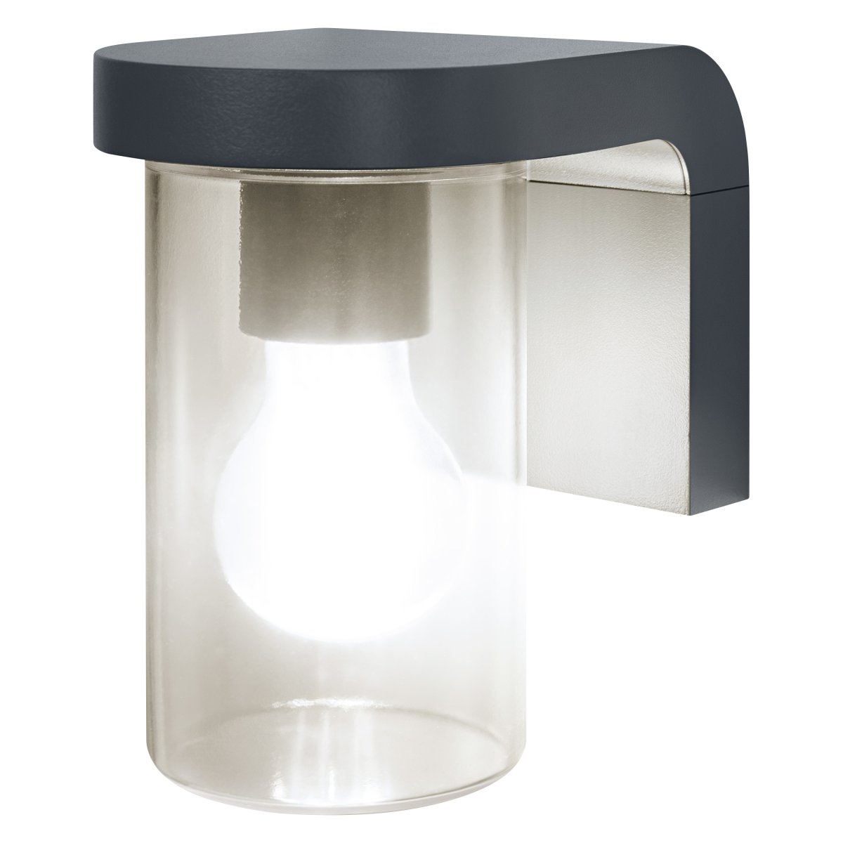 Cascade Dunkelgrau außenlampe Von Osram - Mit der Schutzart IP44 ist Cascade perfekt f&uuml;r den Einsatz im Au&szlig;enbereich geeignet und sch&uuml;tzt sowohl vor Feuchtigkeit als auch vor Schmutz.