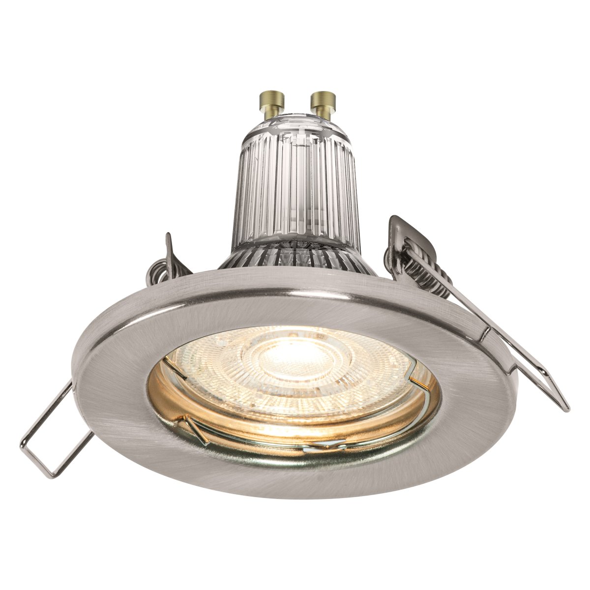Recess Set inkl GU10 3x2W Gebürstetes Nickel Von Ledvance - Kann nicht direkt an der Isolierung montiert werden, erfordert eine Einbautiefe von mindestens 14cm.