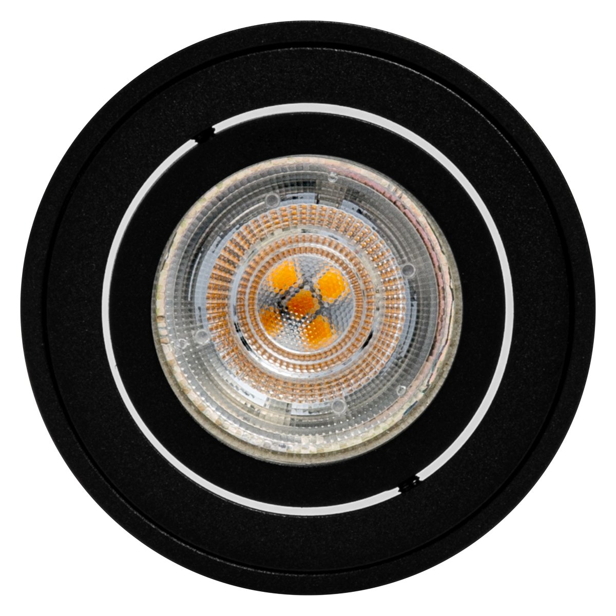 Surface Round Schwarz spotlight Von - Placera f&ouml;rslagsvis flera i grupp eller rad i k&ouml;ket, vardagsrummet eller hallen.