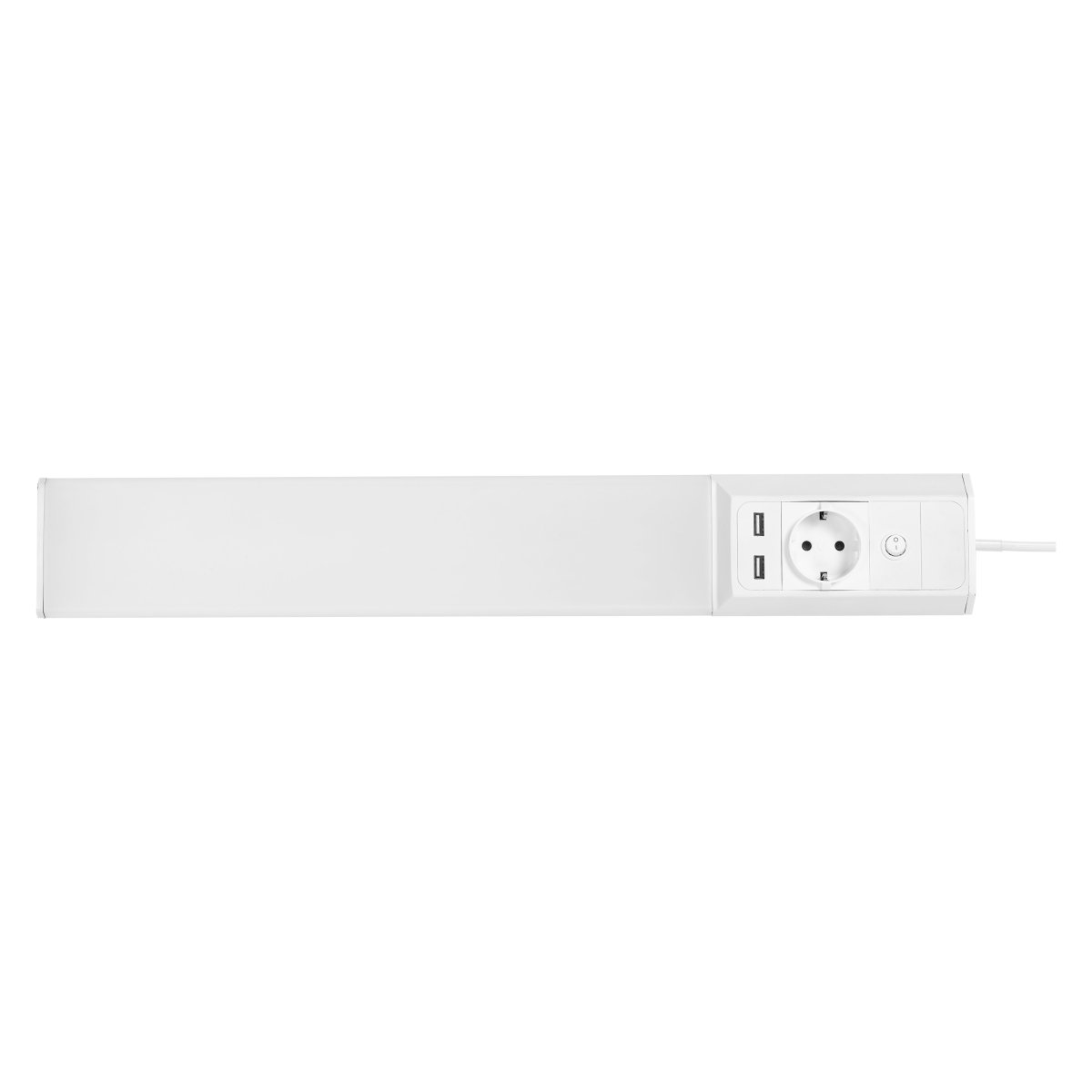 Flat Socket USB 54cm Weiß Von Osram - Lampan skruvas fast antingen under sk&aring;pet eller i 45&deg; lutning och ansluts sedan med medf&ouml;ljande sladd p&aring; 1,5m och kopplas in i v&auml;gguttag med stickkontakt.