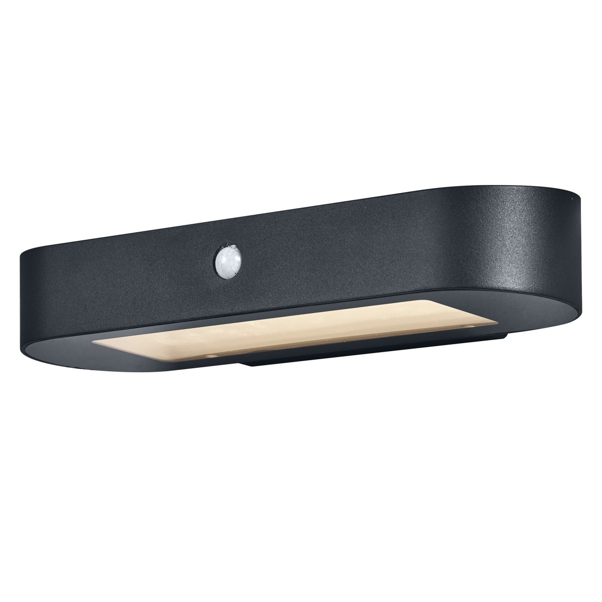 Oval Sensor 3000K Dunkelgrau solarleuchte Von Ledvance - Der eingebaute PIR-Bewegungssensor und Tageslichtsensor schalten die Lampe bei Bewegung im Dunkeln automatisch ein und sorgen so f&uuml;r Sicherheit und Energieeffizienz.