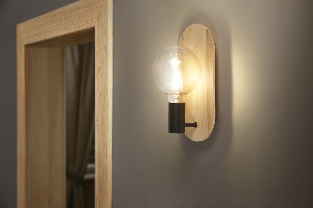 Wood 30cm Natur wandlampe Von Ledvance - Es empfiehlt sich, sie im Wohnzimmer, Flur oder in der Küche zu platzieren, wo sie nicht nur für eine angenehme Umgebungsbeleuchtung sorgt, sondern auch zu einem stilvollen Einrichtungsdetail wird.