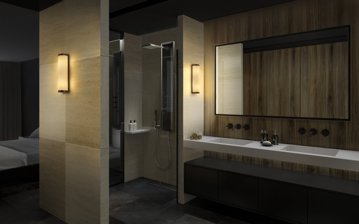 Classic Cylinder 32cm Schwarz badezimmerlampe Von Ledvance - Classic Cylinder &auml;r en modern badrumslampa med klassisk design och g&ouml;r sig utm&auml;rkt i offentliga milj&ouml;er.