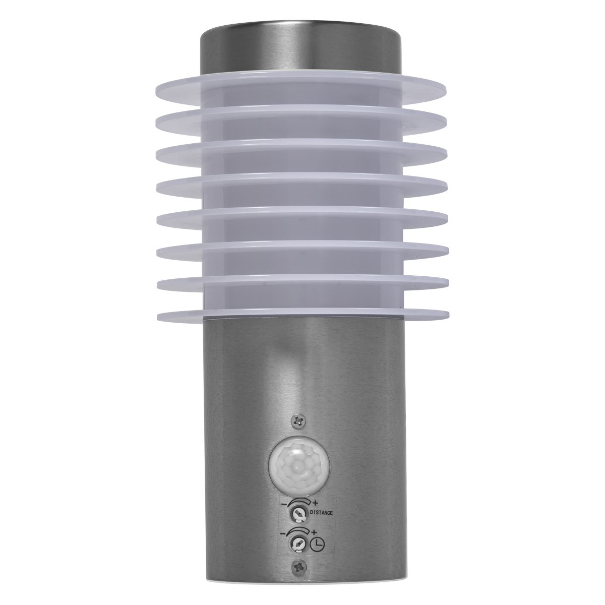 Rondo Sensor Stahl außenlampe Von Ledvance - Med sin stilrena design och effektiva funktionalitet &auml;r denna armatur det perfekta valet f&ouml;r att b&aring;de belysa och s&auml;kerst&auml;lla ditt utomhusomr&aring;de.