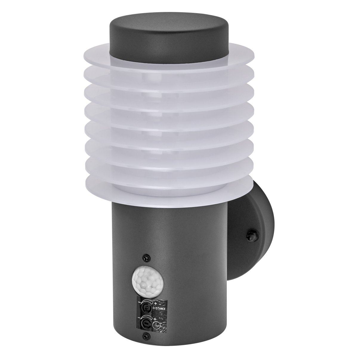 Rondo Sensor Dunkelgrau außenlampe Von - Med sin stilrena design och effektiva funktionalitet &auml;r denna armatur det perfekta valet f&ouml;r att b&aring;de belysa och s&auml;kerst&auml;lla ditt utomhusomr&aring;de.