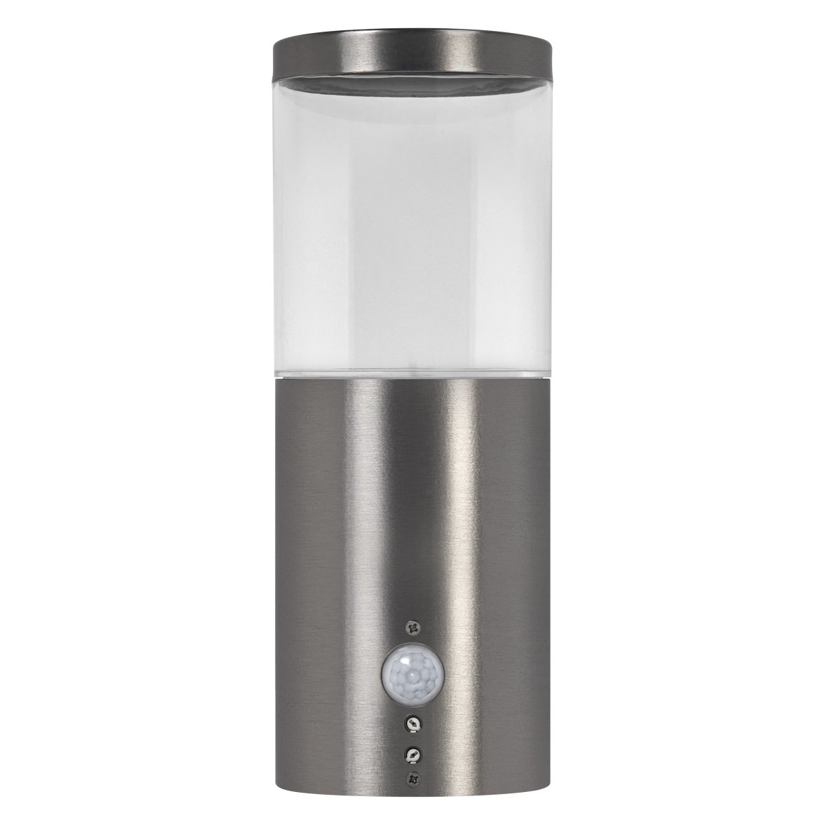 Ebro Sensor Stahl außenlampe Von Ledvance - Diese aus Edelstahl und Polycarbonat gefertigte Lampe ist sowohl langlebig als auch wetterfest und somit perfekt f&uuml;r den Einsatz im Freien geeignet.