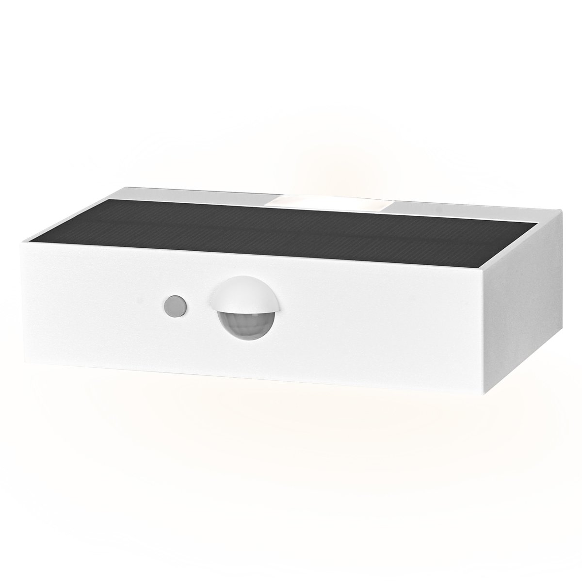 Bricklume Sensor Weiß solarleuchte Von Ledvance - Der eingebaute PIR-Bewegungssensor und Tageslichtsensor schalten die Lampe bei Bewegung im Dunkeln automatisch ein und sorgen so für Sicherheit und Energieeffizienz.