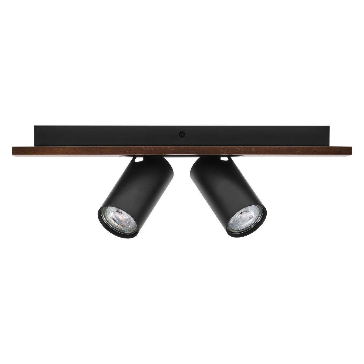 Mercury 2 Schwarz spotlight Von Osram - Takplattan av tr&auml; i kombinationen med de r&ouml;rliga spotlightsen g&ouml;r den m&aring;ngsidig och passar in i alla hem och stilar.
