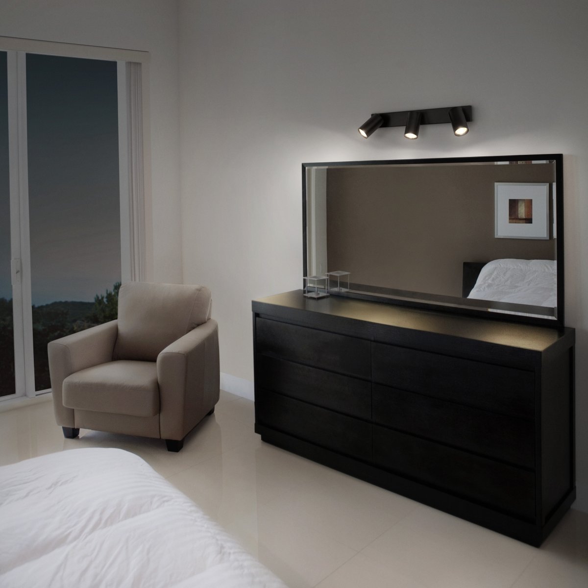 Octagon 3 Schwarz spotlight Von Ledvance - Den n&auml;tta formen i kombination med de r&ouml;rliga spotlightsen g&ouml;r den m&aring;ngsidig och passar in i alla hem och stilar.