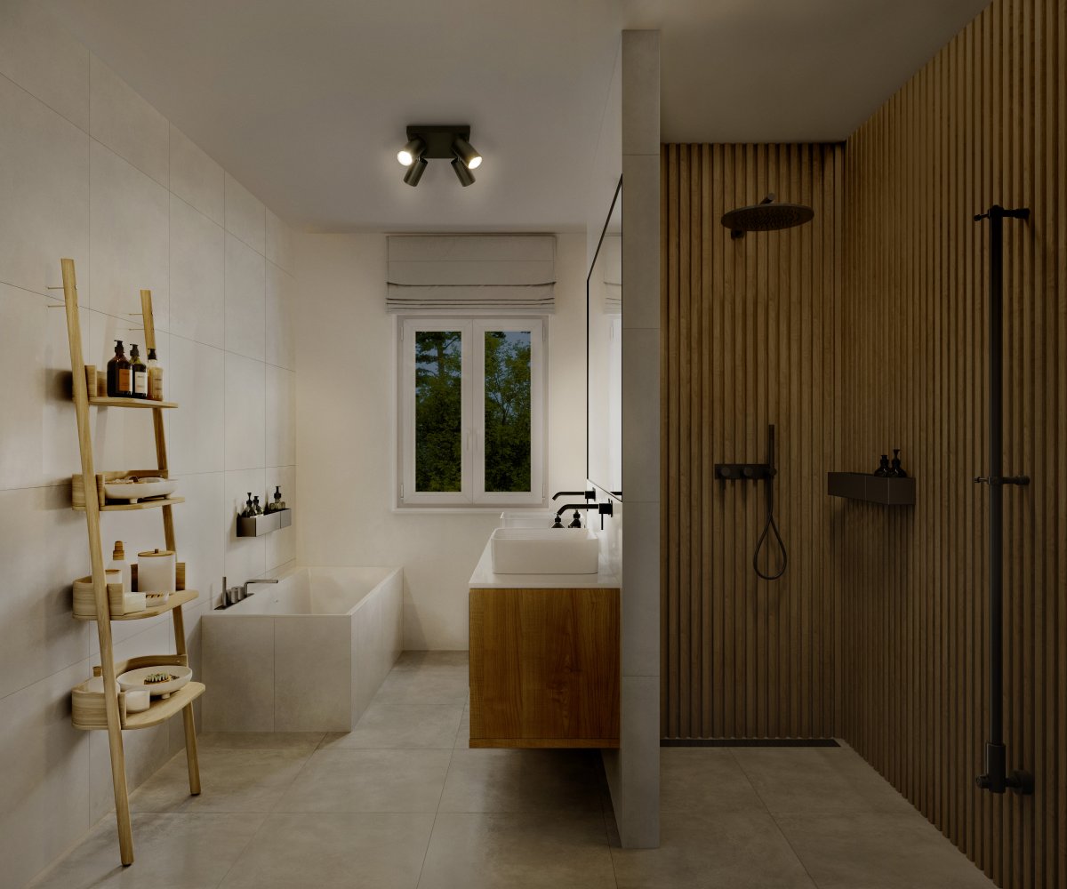 Octagon 4 Schwarz spotlight Von Ledvance - Den n&auml;tta formen i kombination med de r&ouml;rliga spotlightsen g&ouml;r den m&aring;ngsidig och passar in i alla hem och stilar.