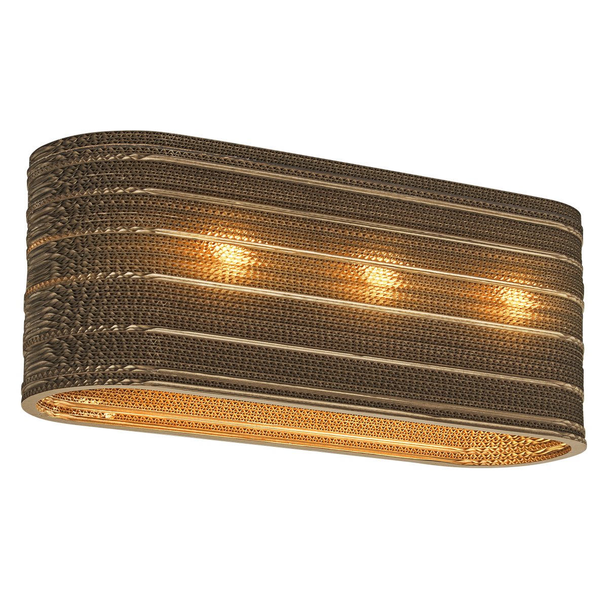 Cardboard Oval 60cm Braun deckenleuchte Von Ledvance - Der aus mehreren Lagen Karton gefertigte Schirm erzeugt im beleuchteten Zustand ein sch&ouml;nes Lichtspiel im Raum und tr&auml;gt zu einer warmen und nat&uuml;rlichen Atmosph&auml;re bei.
