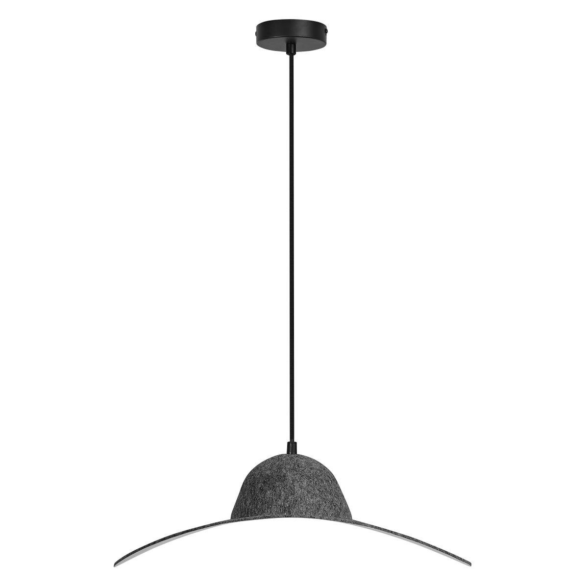 Felt Hat Ø50 Dunkelgrau hängelampe Von Osram - Felt Hat &auml;r en vacker pendel med sk&auml;rm formad som en hatt gjord av filt, vilket ger en fin och varm ljusspridning i rummet.