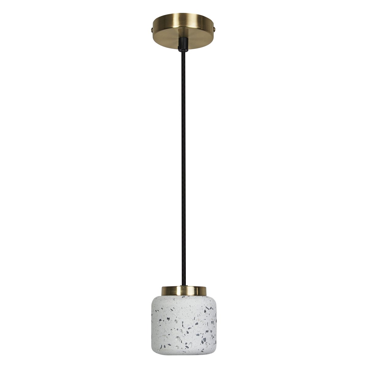 Terrazzo Ball Ø10 Weiß hängelampe Von Ledvance - Detaljerna i m&auml;ssing bidrar med en elegans till rummet.