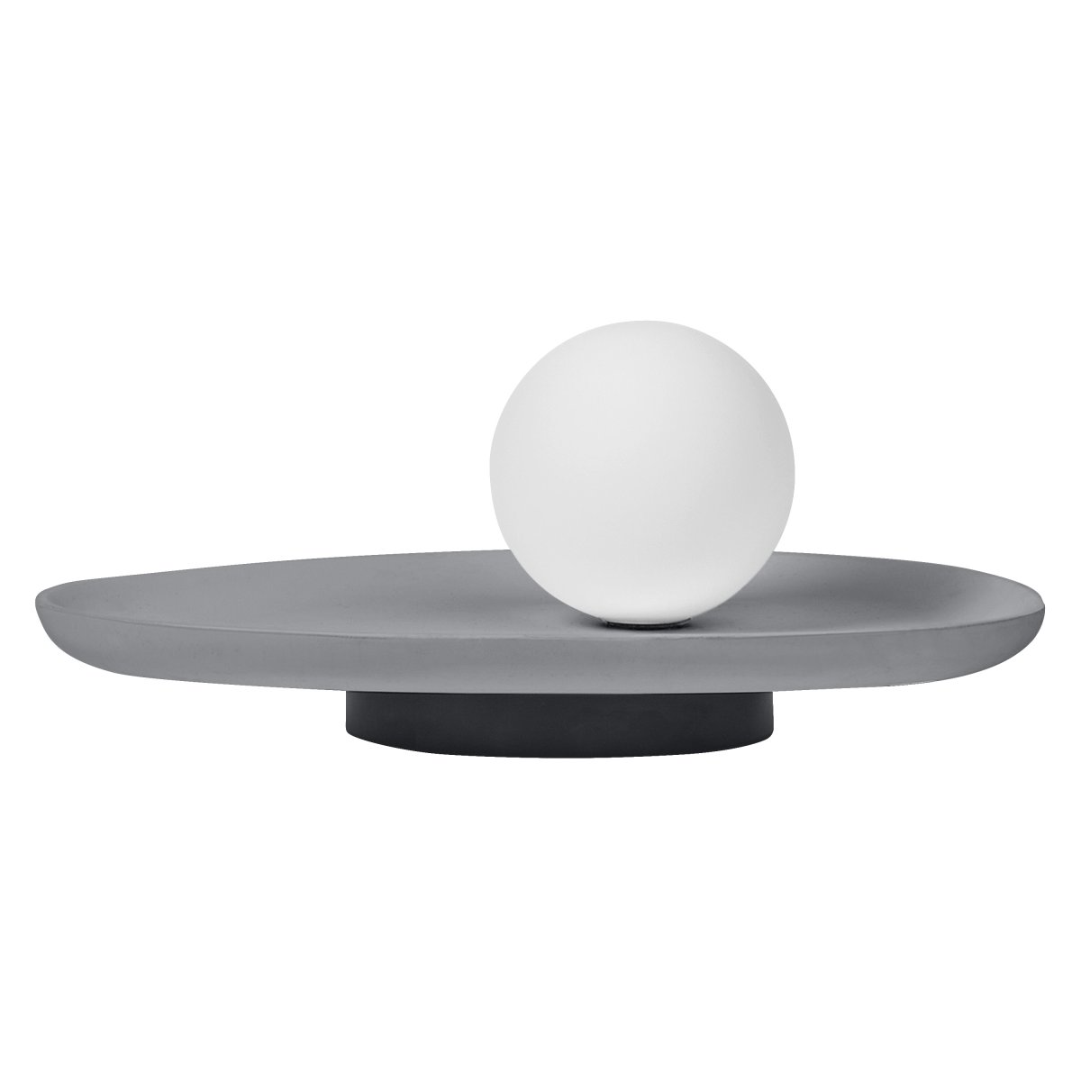 Concrete Nest 14cm Grau tischlampe Von Ledvance - Glaskupan i opal som omfamnar ljusk&auml;llan skapar ett fint och bl&auml;ndfritt ljus i rummet.