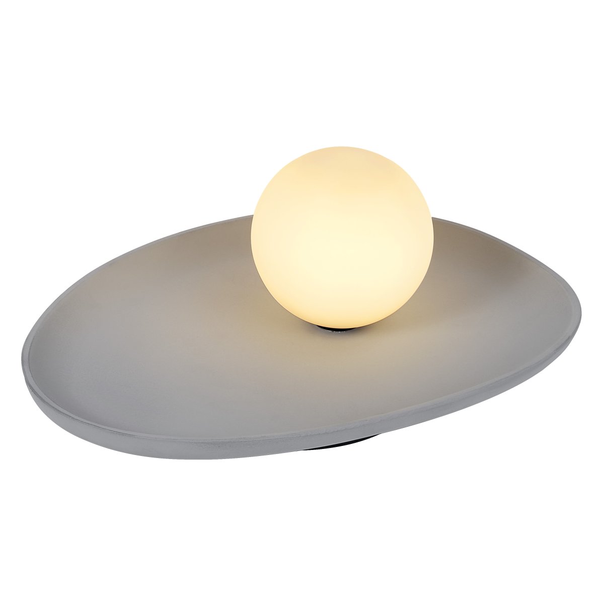 Concrete Nest 14cm Grau tischlampe Von Ledvance - Glaskupan i opal som omfamnar ljusk&auml;llan skapar ett fint och bl&auml;ndfritt ljus i rummet.