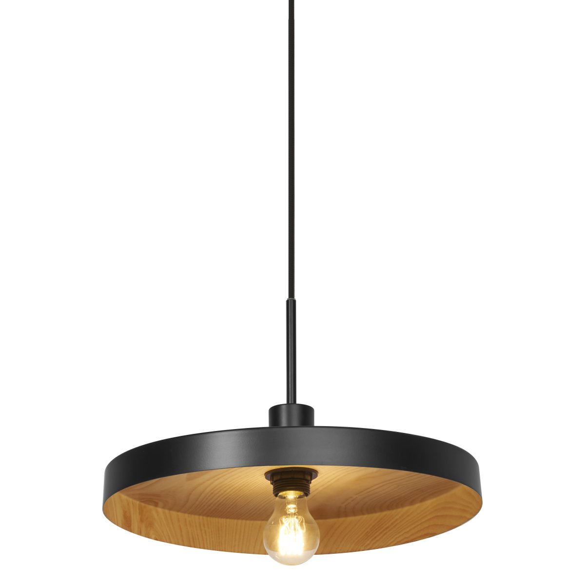 Plate Wood Ø40 Schwarz hängelampe Von Osram - die f&uuml;r eine angenehme und warme Lichtverteilung im Raum sorgt.