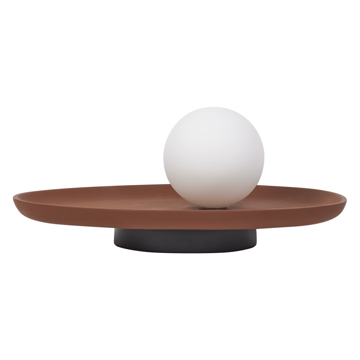 Clay Nest 14cm Braun tischlampe Von Osram - Glaskupan i opal som omfamnar ljusk&auml;llan skapar ett fint och bl&auml;ndfritt ljus i rummet.