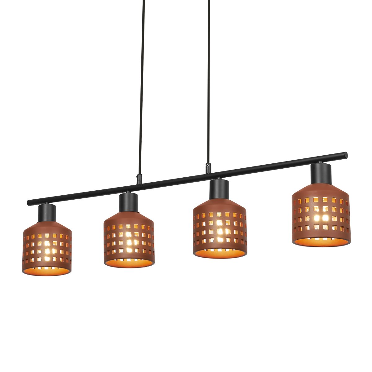 Clay Windows 90cm Braun hängelampe Von Ledvance - Clay Windows har en rustik design med sina sk&auml;rmar gjord av lera i en r&ouml;dbrun f&auml;rg.