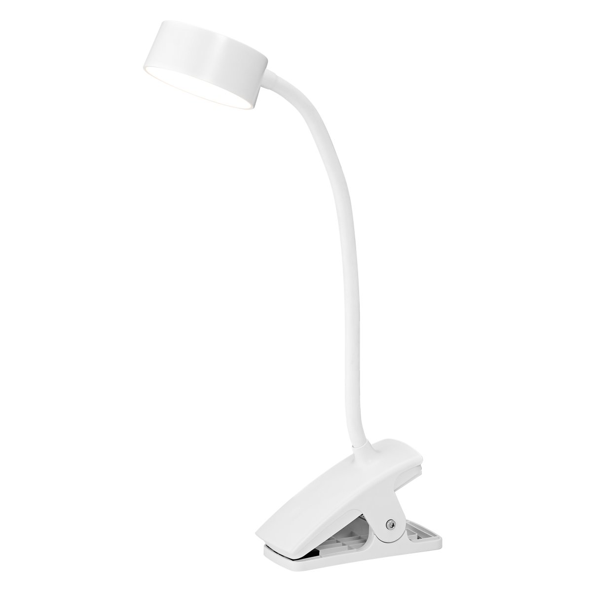 Office Cylinder Clip Weiß klemmlampe Von Ledvance - Levereras med 1m USB sladd som du kan koppla till en transformator, laptop eller dator f&ouml;r att lampan ska f&aring; el.