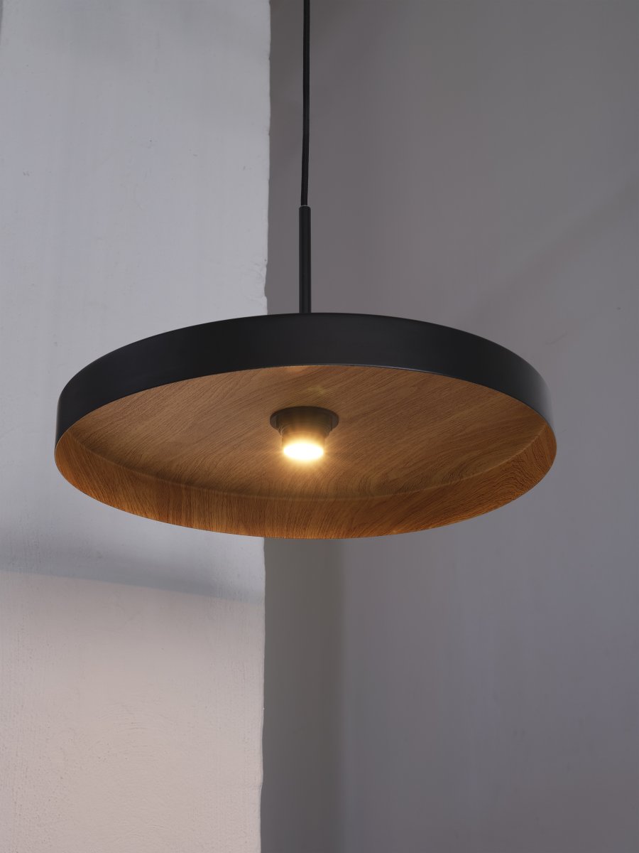 Plate Wood Ø40 Schwarz hängelampe Von Osram - die f&uuml;r eine angenehme und warme Lichtverteilung im Raum sorgt.
