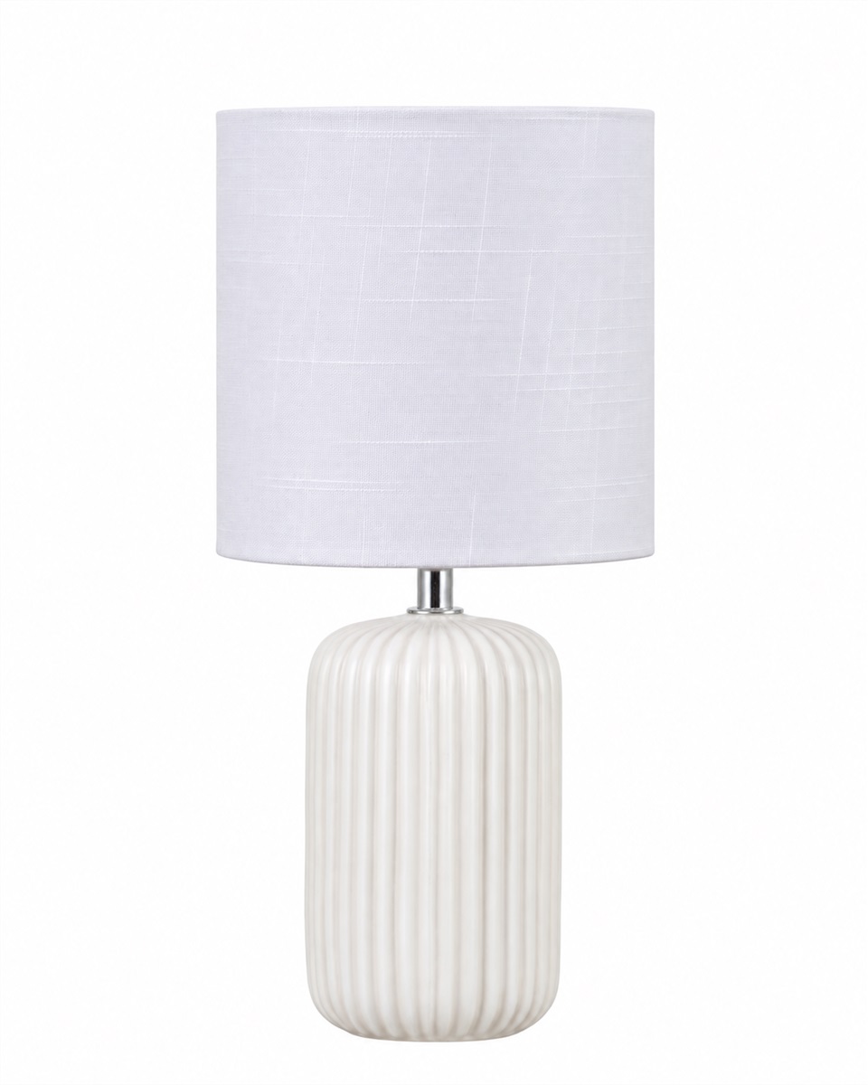 Palizzo 33cm Weiß tischlampe Von Nordic Lighting - Lieferung mit 1,8 m wei&szlig;em Kunststoffkabel mit Netzschalter und Stecker.