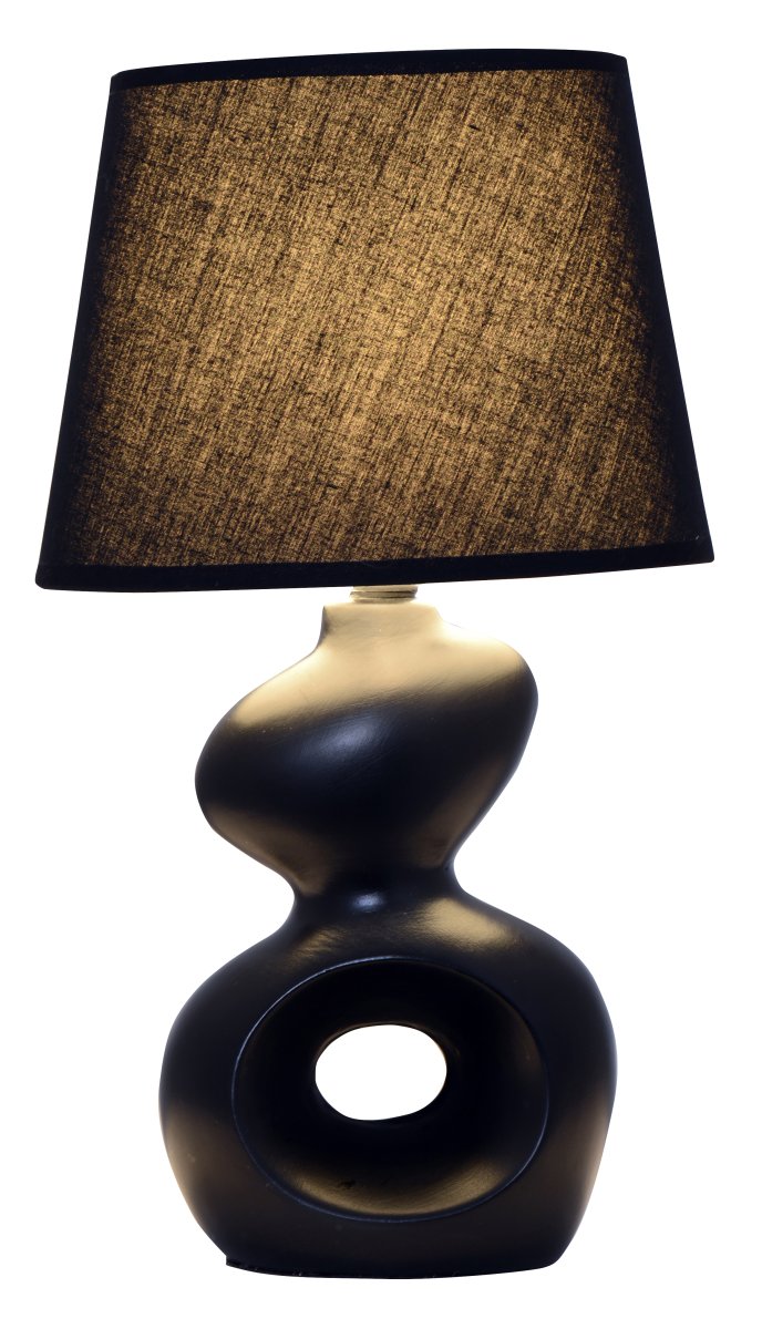 Pablo 36cm Schwarz tischlampe Von Cottex - Die Tischlampe Pablo aus Keramik und Textil ist eine moderne und skulpturale Lampe, die einen stilvollen Eindruck macht.