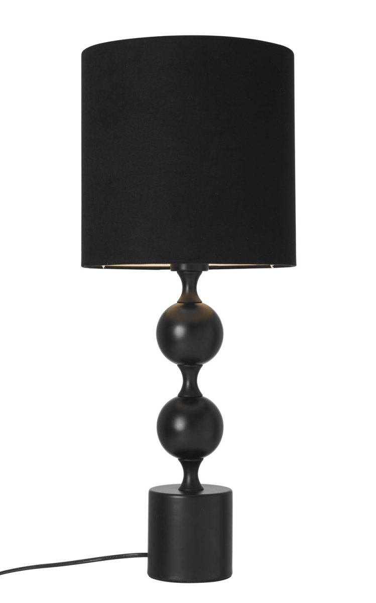 Prakt 60cm Schwarz tischlampe Von Cottex - Die prächtige Tischlampe aus Metall und Textil ist eine elegante und auffällige Lampe, die dem Raum eine anspruchsvolle Note verleiht.
