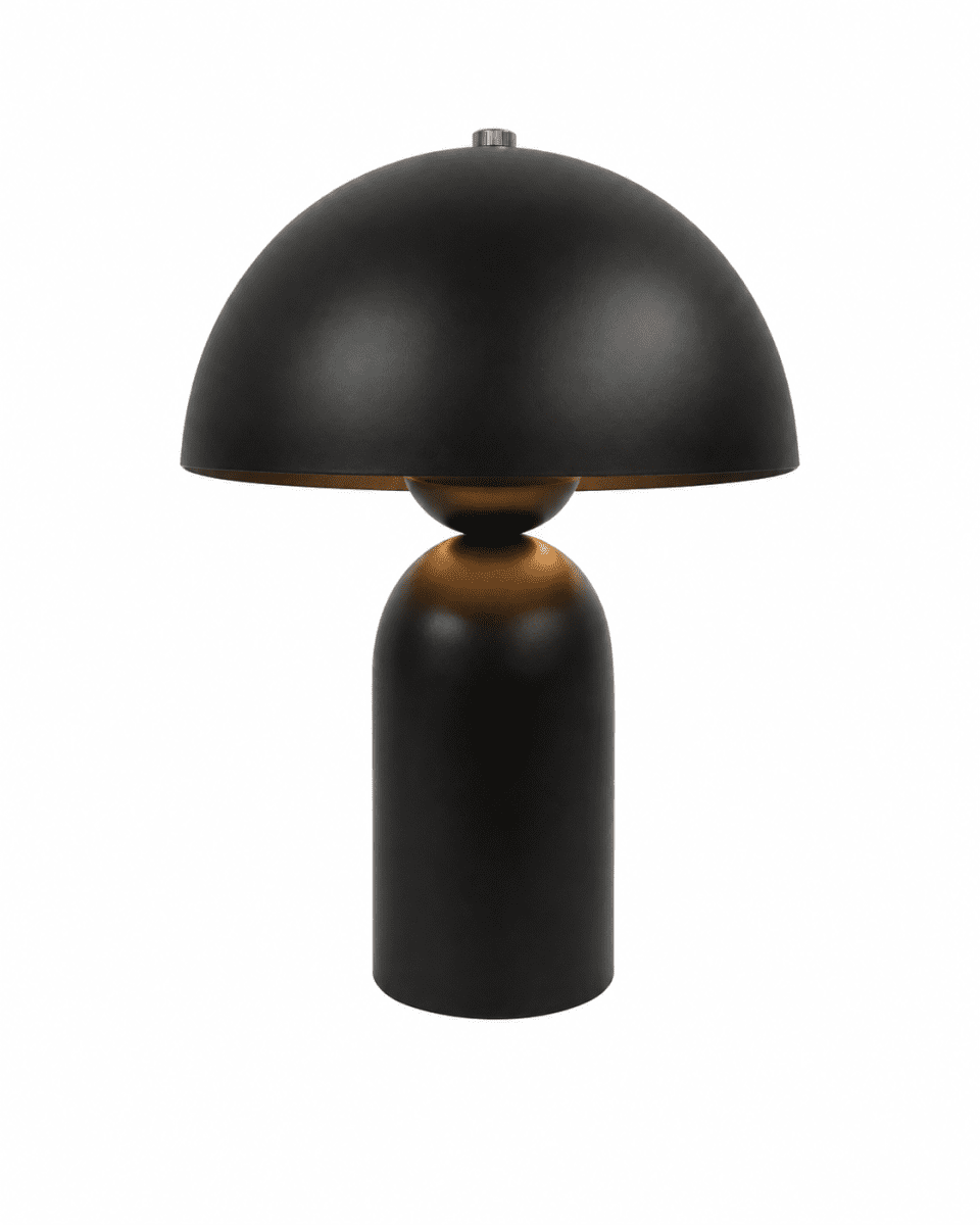 Capello 35cm Schwarz tischlampe Von Nordic Lighting - Das dekorative Chromdetail an der Oberseite verleiht der Leuchte einen eleganten Touch und macht sie zu einem sch&ouml;nen Blickfang in Schlafzimmern, Wohnzimmern und Fluren.