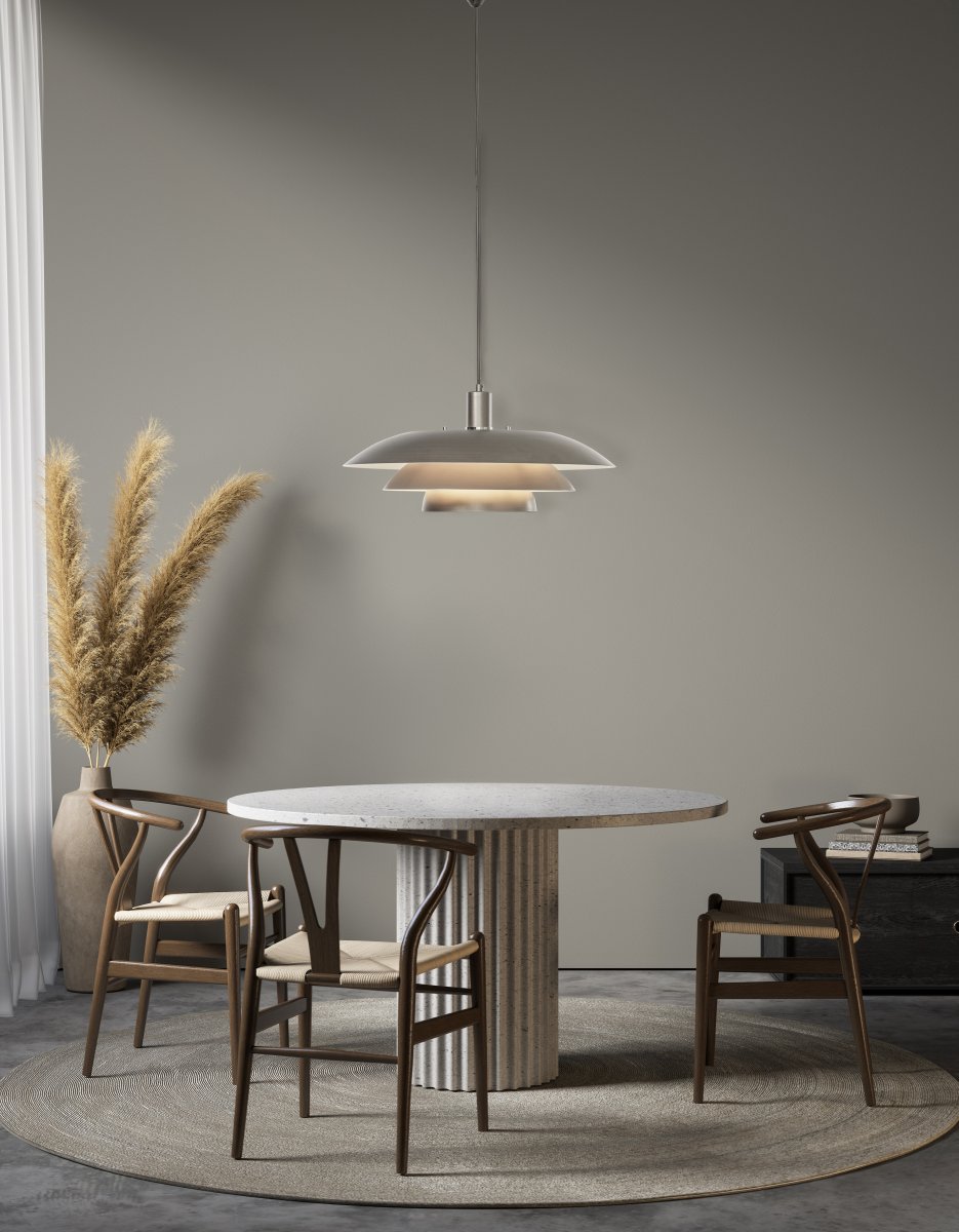 Epsilon 1 Ø45 Zinn hängelampe Von Aneta Lighting - EPSILON ist eine klassische K&uuml;chenpendelleuchte aus Metall.