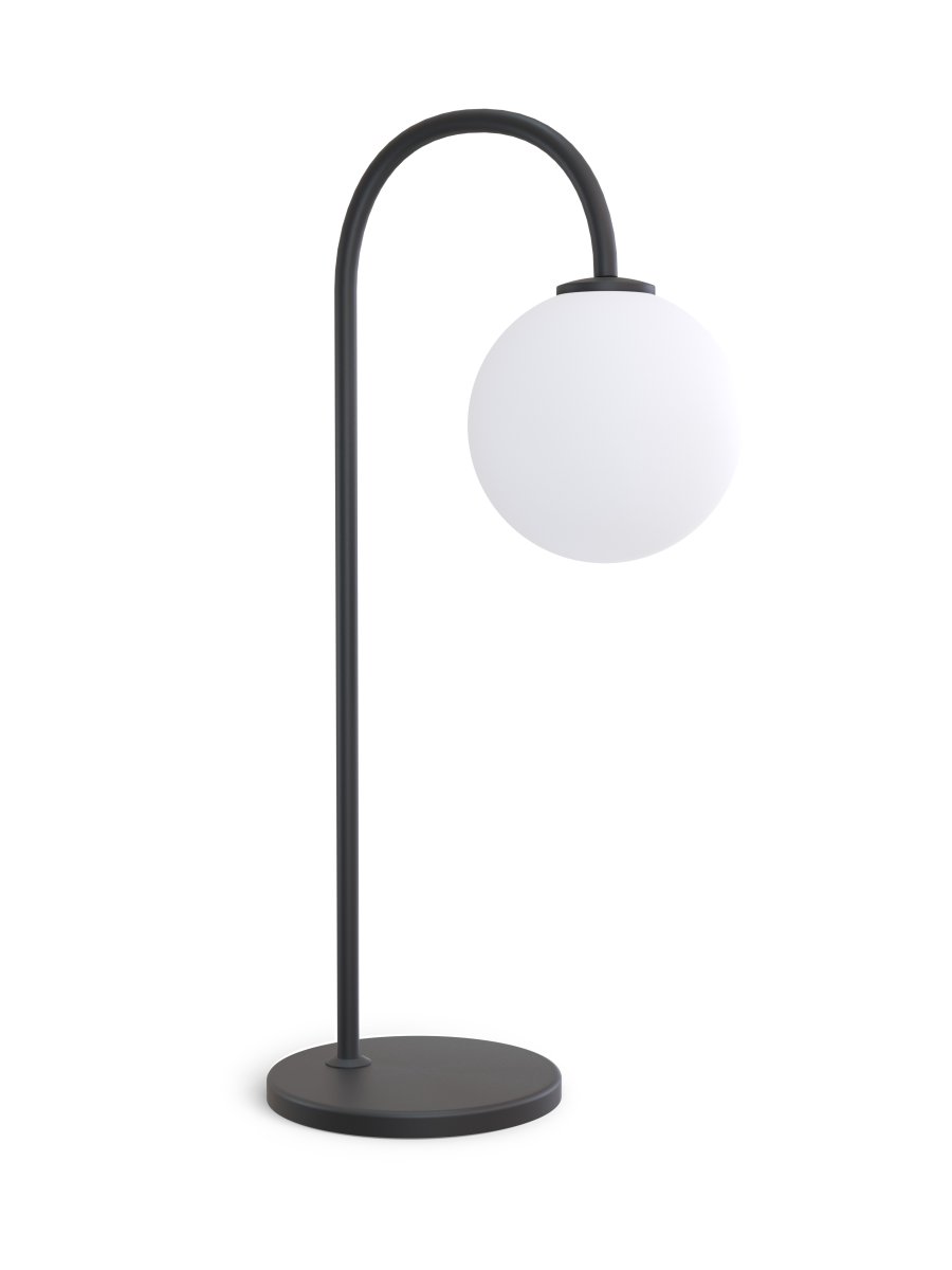 Ballon 53cm Schwarz tischlampe Von Herstal - Sie wurde entworfen, um eine ruhige und stilvolle Atmosph&auml;re in Ihrem Zuhause zu schaffen.