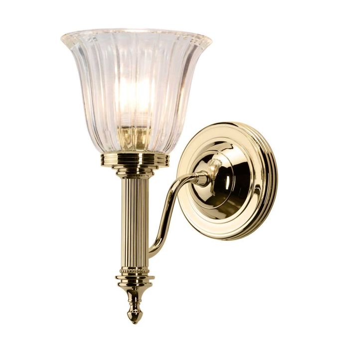 Carroll 14cm Poliertes Messing badezimmerlampe Von Elstead Lighting - Die robuste Konstruktion aus massivem Messing verleiht ihr ein exklusives Aussehen und sorgt f&uuml;r Langlebigkeit.