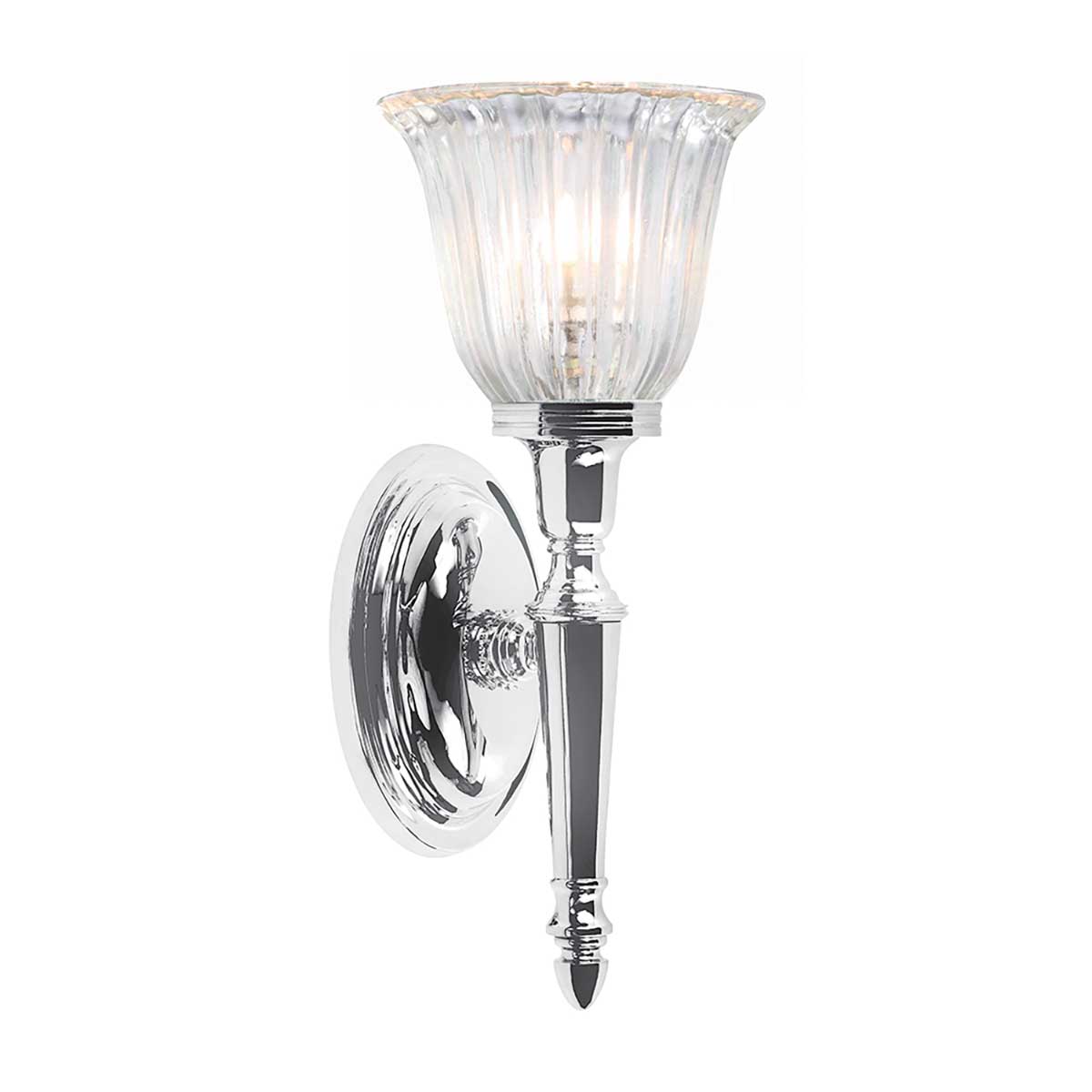 Dryden 33cm Chrom poliert badezimmerlampe Von Elstead Lighting - Die Lampe ist in mehreren Ausführungen erhältlich, beispielsweise poliertes Chrom, poliertes Nickel und poliertes Messing, was Flexibilität in Bezug auf Stil und Innendesign bietet.