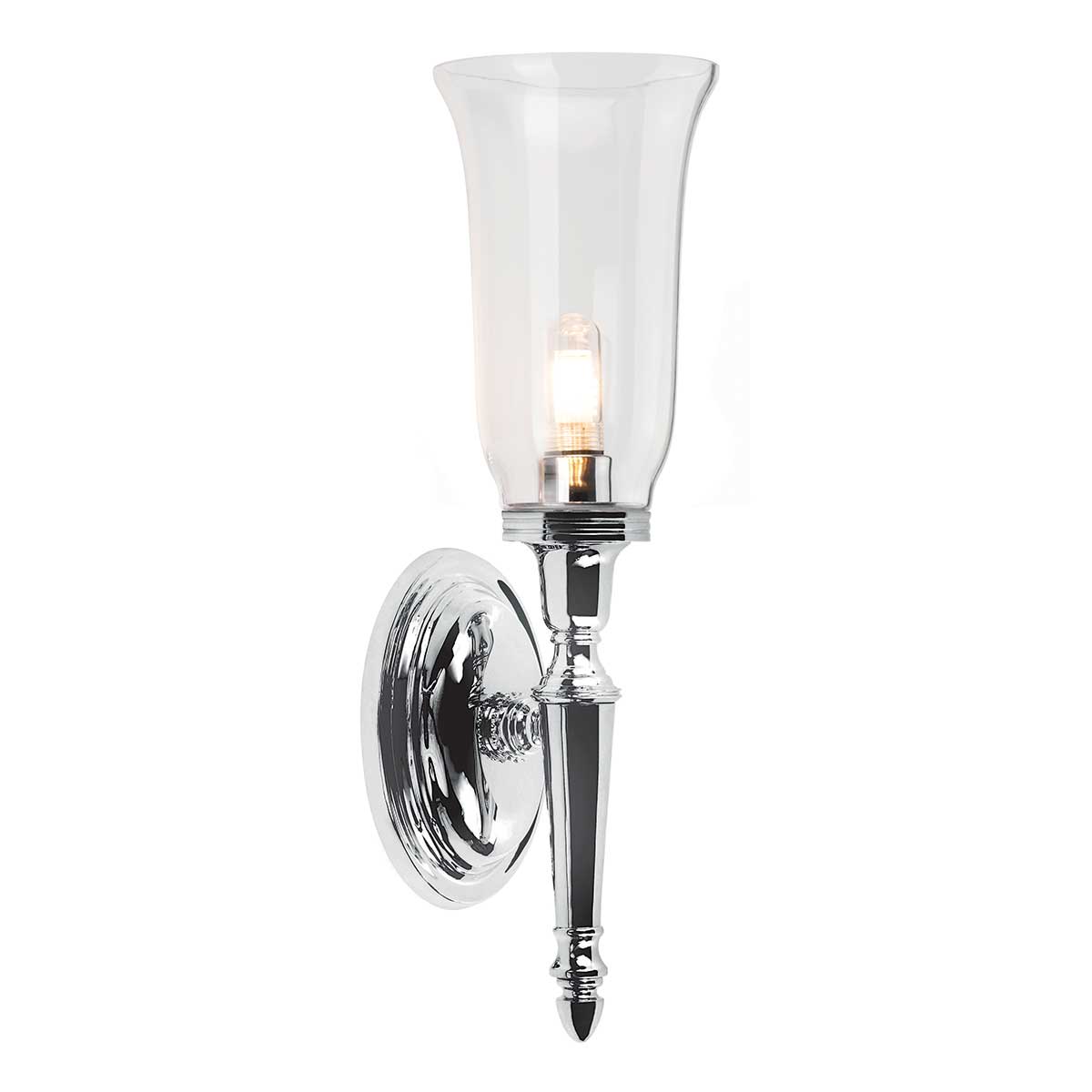 Dryden 40cm Chrom poliert badezimmerlampe Von Elstead Lighting - Die Lampe ist in mehreren Ausführungen erhältlich, beispielsweise poliertes Chrom, poliertes Nickel und poliertes Messing, was Flexibilität in Bezug auf Stil und Dekor bietet.