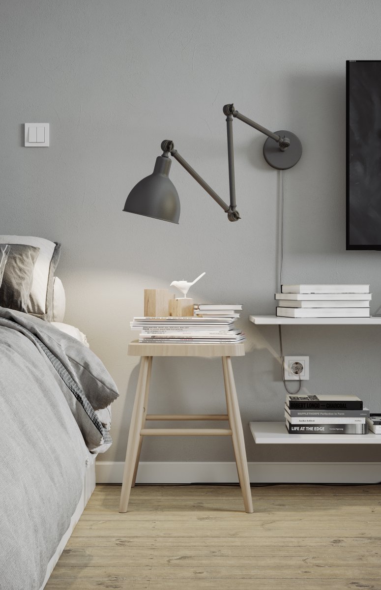 Bazar 122cm Grau wandlampe Von By Rydéns - In Kombination mit dimmbaren Leuchtmitteln ist die Leuchte dimmbar und eignet sich daher auch hervorragend als gem&uuml;tliche Beleuchtung und dekoratives Detail im Flur oder Wohnzimmer.