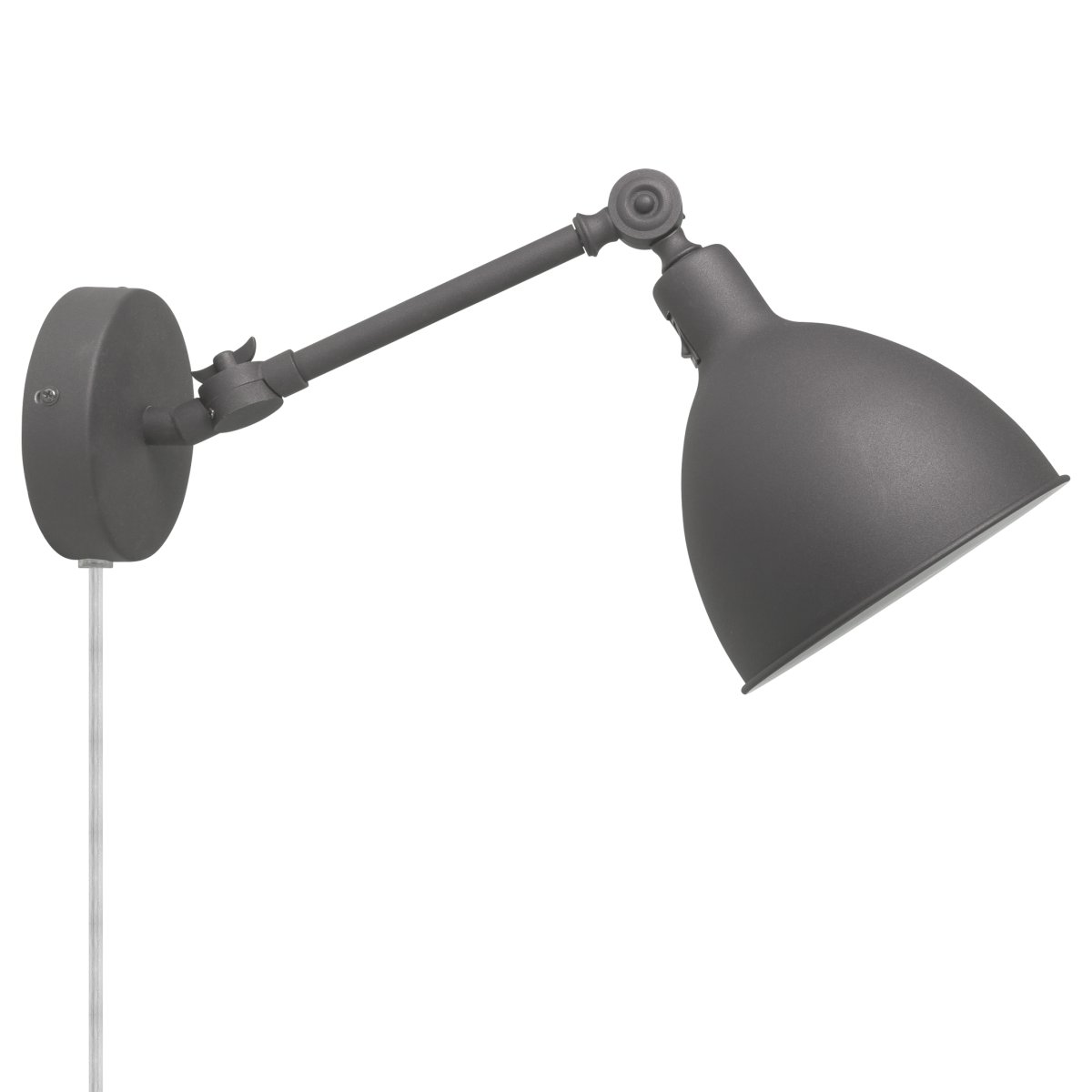 Bazar mini 50cm Grau wandlampe Von By Rydéns - Die Lampe ist in den Farben Schwarz, Grau und Weiß erhältlich und benötigt ein Leuchtmittel mit E27-Fassung.