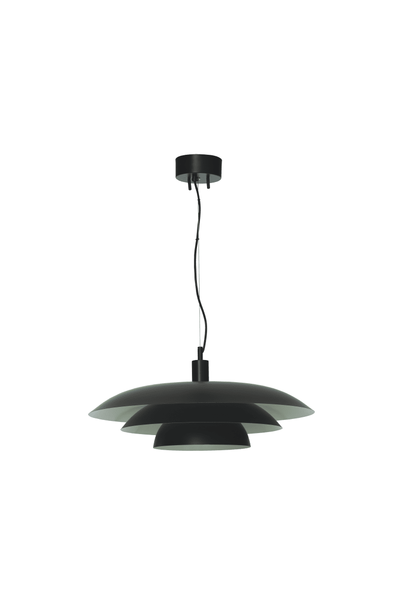 Epsilon Ø56 Schwarz hängelampe Von Aneta Lighting - Epsilon wird mit zwei Sets dekorativer Ringe und Kn&ouml;pfe geliefert.