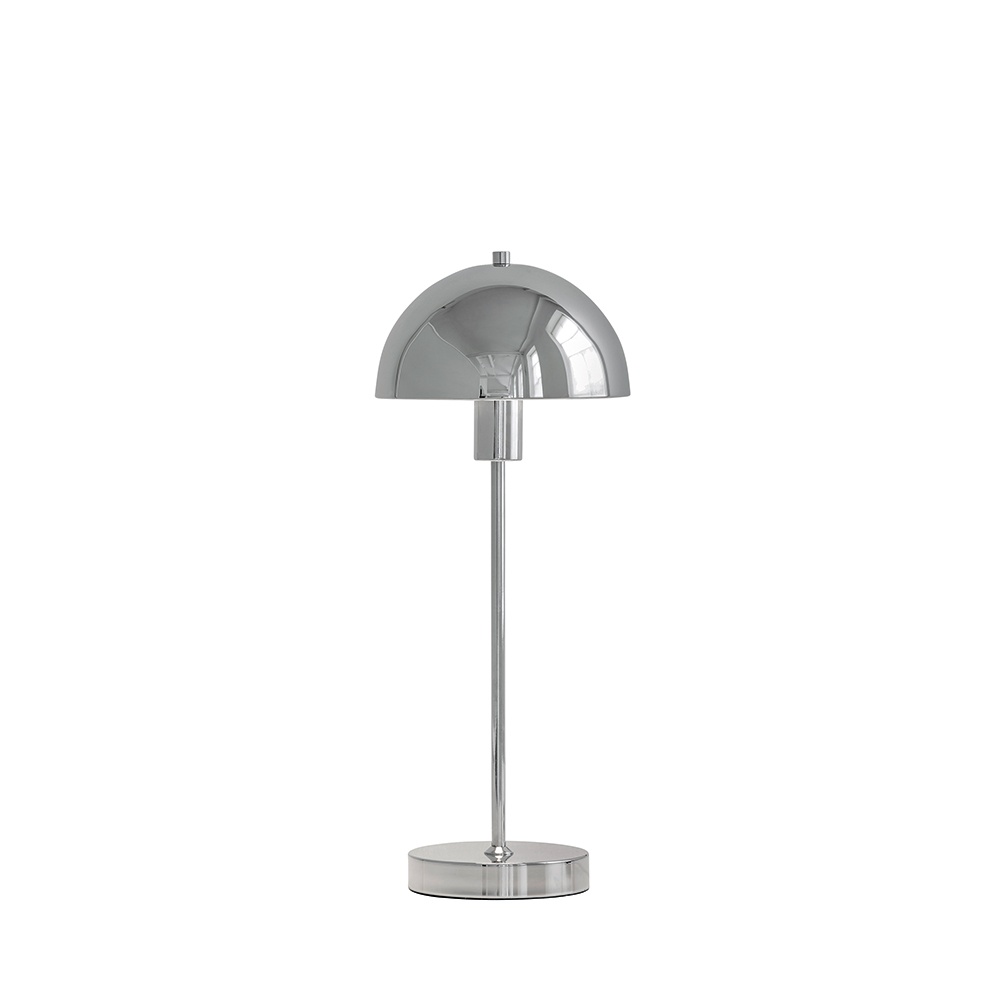 Zoombild von Vienda 50cm Chrom tischlampe Von Herstal - Die Leuchte spendet ein sanftes und angenehmes Licht und passt sowohl auf den Beistelltisch im Wohnzimmer als auch auf den Nachttisch im Schlafzimmer.