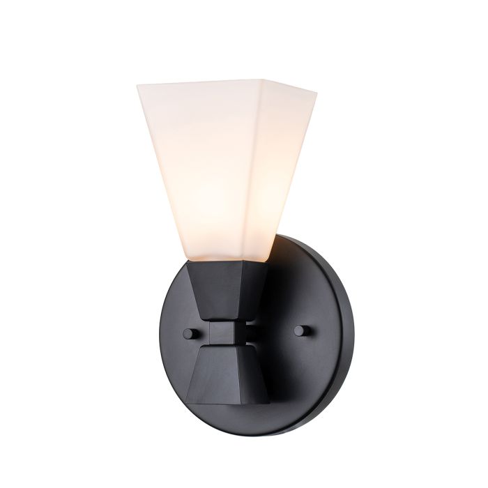 Bowtie 15cm Schwarz badezimmerlampe Von Elstead Lighting - Die mattschwarze Bowtie-Wandleuchte ist eine moderne Spiegelleuchte mit Schutzart IP44 und eignet sich daher für Badezimmer, aber auch für andere Innenräume wie Waschküchen oder Gäste-WCs.