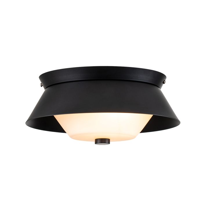 Bowtie Ø25 Schwarz badezimmerlampe Von Elstead Lighting - Die mattschwarze Deckenleuchte Bowtie ist eine moderne Deckenleuchte mit Schutzart IP44 und eignet sich daher für Badezimmer, aber auch für andere Innenräume wie Waschküchen oder Gäste-WCs.