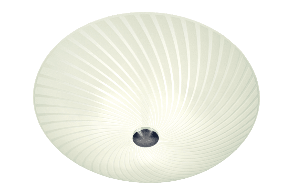 Zoombild von Cyklon Ø50 Weiß deckenleuchte Von Aneta Lighting - Der Schirm ist leicht muschelf&ouml;rmig und passt mit seinem sch&ouml;nen Muster und den Metalldetails in jedes Interieur.